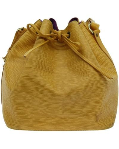 Louis Vuitton Petit Noé Leather Shoulder Bag (pre-owned) - Yellow