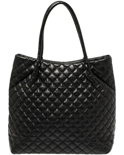 DKNY Quilted Leather Tote - Black