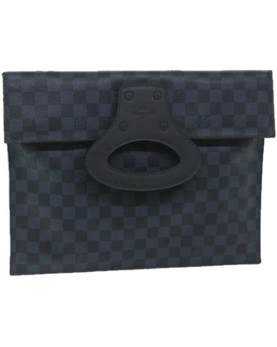 Louis Vuitton Pochette Canvas Clutch Bag (pre-owned) - Blue
