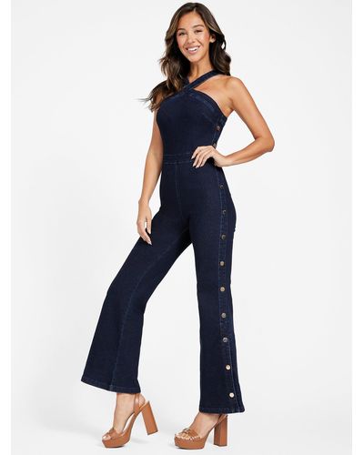 Guess Factory Eco Anya Denim Jumpsuit - Blue