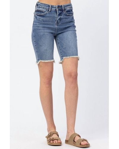 Judy Blue Cutoff Bermuda Short - Blue