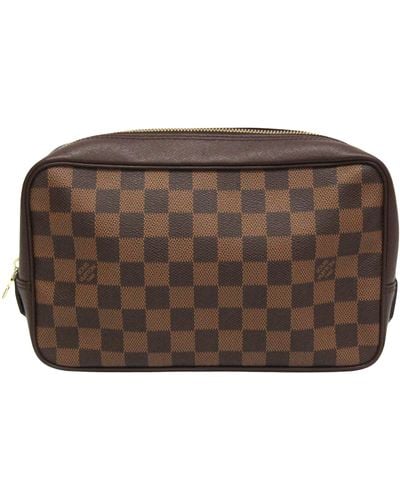 Louis Vuitton Trousse De Toilette Canvas Clutch Bag (pre-owned) - Brown