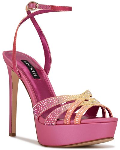 Nine West Gobig2 Dressy Platform Heels - Pink