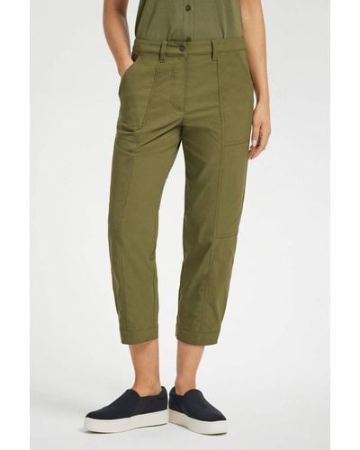 Anatomie Chantal Cropped Pant In Moss Green