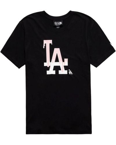 KTZ Mlb Los Angeles Dodgers Team Drip Ws /pink T-shirt 12872653 - Black