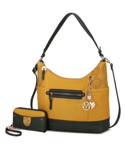 MKF Collection by Mia K Charlotte Shoulder Handbag - Yellow
