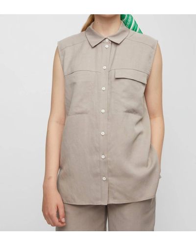 Just Female Linen Top - Natural
