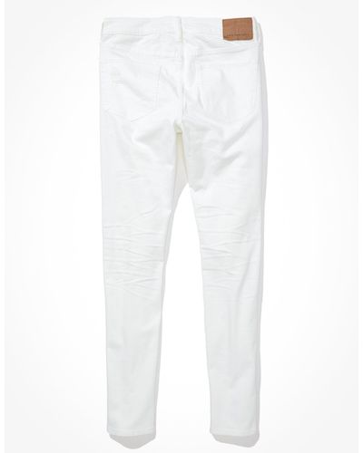 American Eagle Outfitters Ae Airflex+ Patched Skinny Jean - White