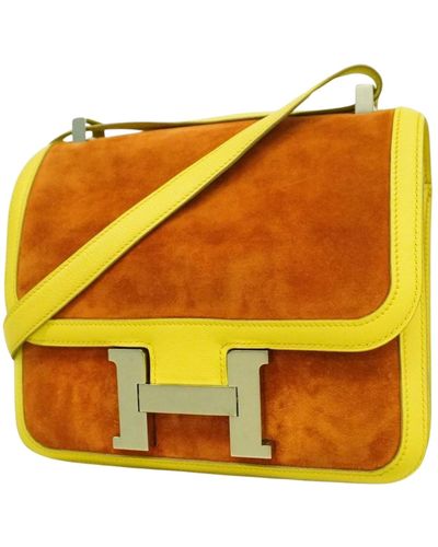 Hermès Constance Leather Shoulder Bag (pre-owned) - Yellow