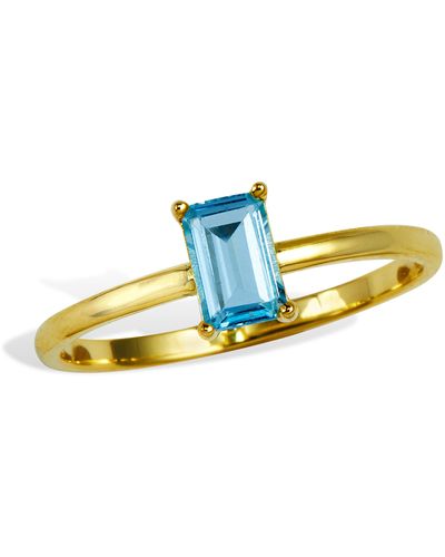 Savvy Cie Jewels 18k Gold Vemeil Birthstone Ring - Multicolor