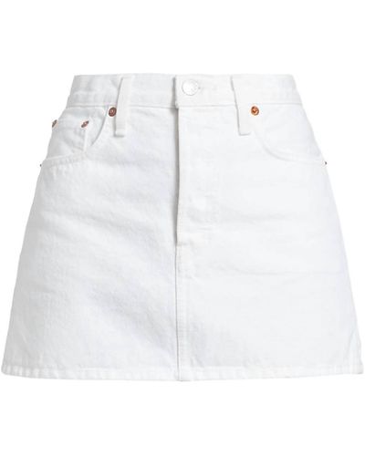 RE/DONE 90s Mini Skirt In White