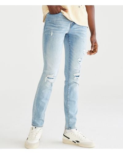 Aéropostale Super Skinny Premium Max Stretch Jean With Coolmaxar Technology - Blue