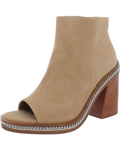 Vince Camuto Bitnny Chain Peep Toe Booties - Natural
