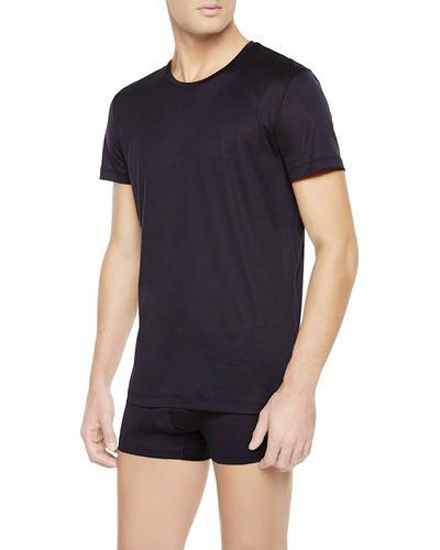 Nero Perla Elegance Short Sleeve Crew Neck T-shirt - Black