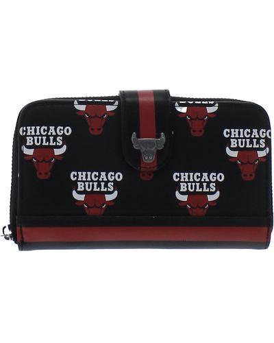 Loungefly Chicago Bulls Faux Leather Logo Clutch Wallet - Black