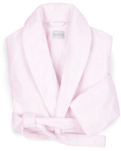 Frette Velour Shawl Collar Robe - Pink
