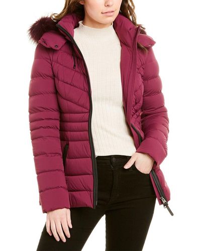Mackage Patsy Leather-trim Down Jacket - Red