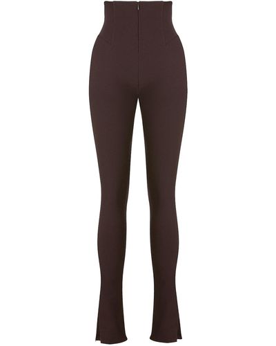 Nocturne High-waisted Pants - Brown