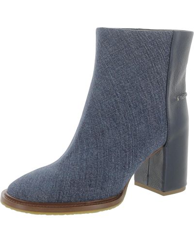 Chloé Edith Leather Pull On Ankle Boots - Gray