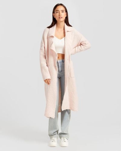 Belle & Bloom Born To Run Sustainable Sweater Coat - White
