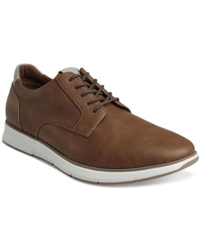 Alfani Landan Faux Leather Casual And Fashion Sneakers - Brown