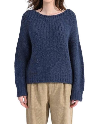Molly Bracken Ultra-cozy Chunky Knit Sweater - Blue