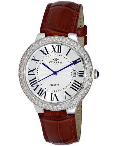 Oniss Glam White Dial Watch - Metallic
