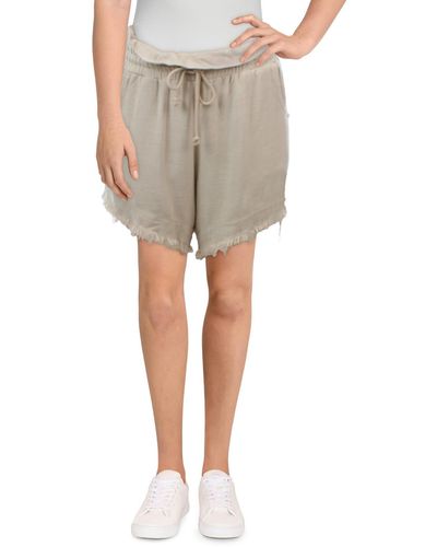 Blank NYC W From Here Fred Hem Distressed Su Shorts - Natural
