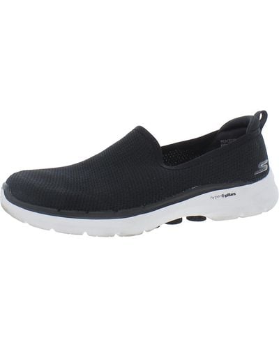 Skechers Go Walk 6 Walking Shoe Cushioned Insole Slip-on Sneakers - Black