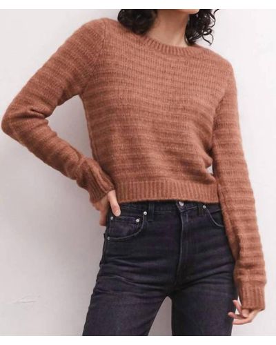 Z Supply Bowie Cropped Sweater - Brown