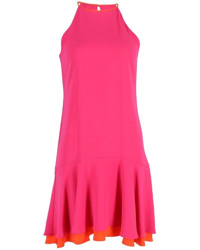 Diane von Furstenberg Kera Halter Neck Layered Dress - Pink