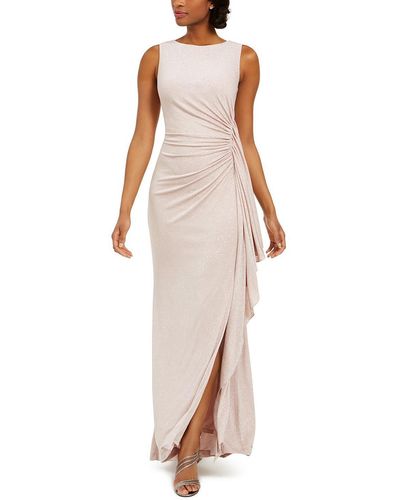 Vince Camuto Ruched Maxi Evening Dress - White