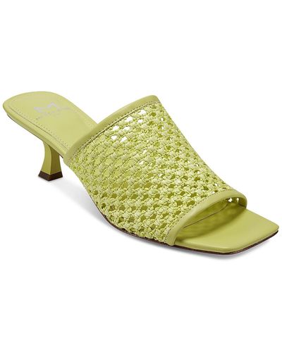 Marc Fisher Juliette Peep-toe Woven Slide Sandals - Yellow