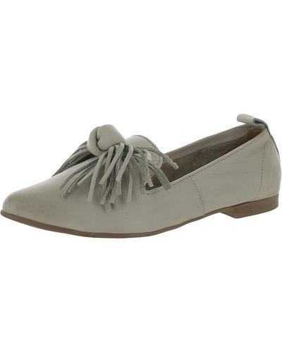 BUENO Leather Slip-on Ballet Flats - Gray