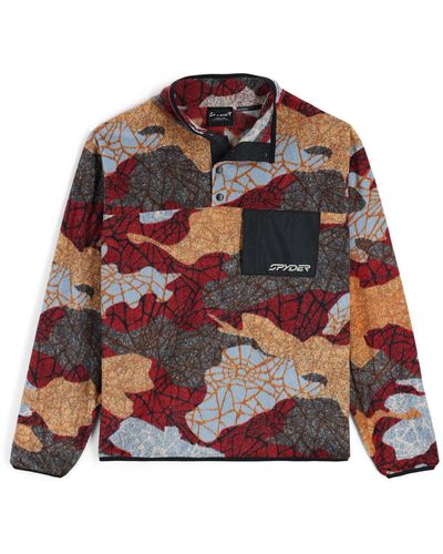 Spyder Snap Lounge Pullover - Red - Brown