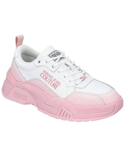 Versace Leather Sneaker - Pink