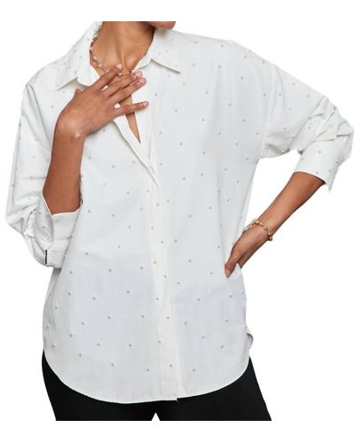 Theo the Label Echo Pearly Shirt - White
