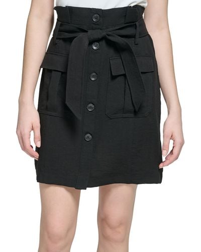 Calvin Klein High Rise Above Knee Pencil Skirt - Black