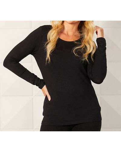 French Kyss Long Sleeve Top - Black