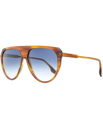 Victoria Beckham Aviator Sunglasses Vb600s Brown Melange 62mm - Multicolor