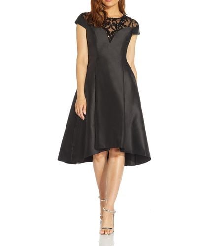 Adrianna Papell Pleated Maxi Cocktail And Party Dress - Black
