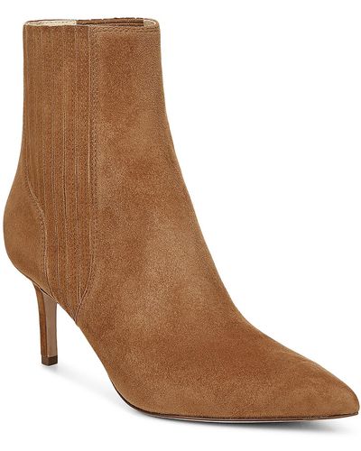 Veronica Beard Lisa 70 Suede Ankle Chelsea Boots - Brown