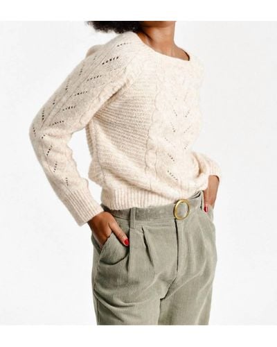 Molly Bracken Cable Knit Sweater - Natural