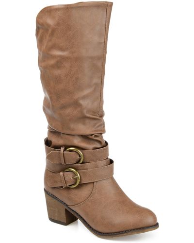 Journee Collection Wide Width Late Boot - Brown