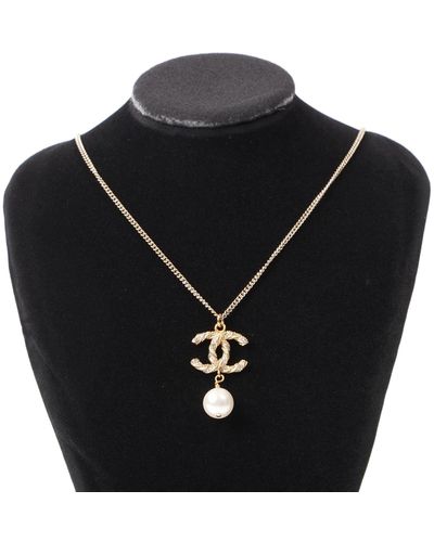 Chanel Coco Mark B14v Necklace Plated - Black