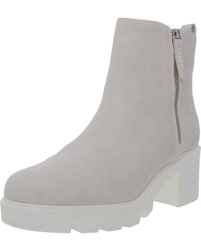 DV by Dolce Vita Nicola Faux Leather Booties Ankle Boots - Gray