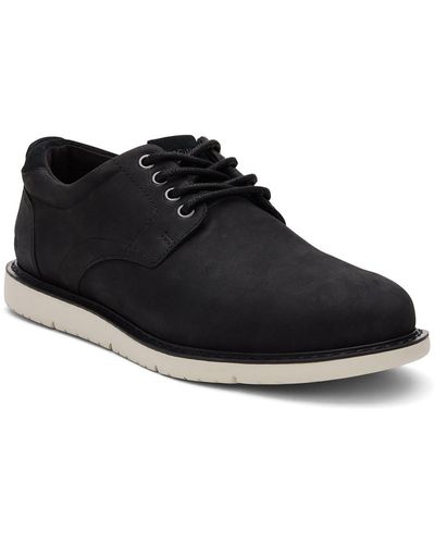 TOMS Navi Leather Lace-up Oxfords - Black