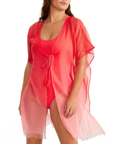 Sunsets Maldives Tunic Cover-up - Red