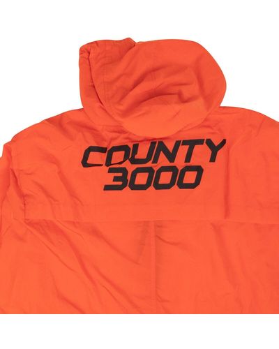 Marcelo Burlon County 3000 Nylon Windbreaker - Orange