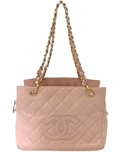 Chanel Shopping Leather Tote Bag (pre-owned) - Pink